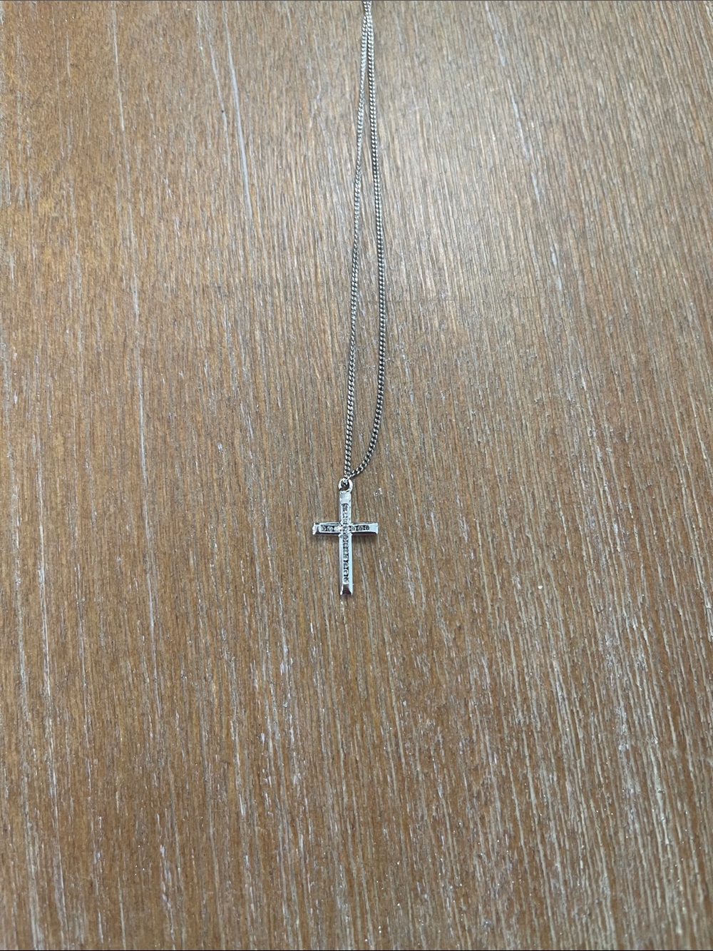 Classic Silver Cross Pendant Necklace - Polished Silver